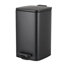 Мусорное ведро с плавным закрытием квадратное Zerix Kubix-TC0108 Black 8 л цвет черный