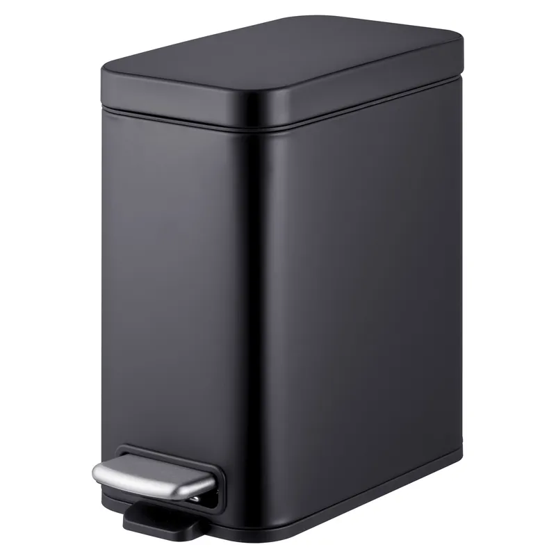 Мусорное ведро с плавным закрытием прямоугольное Mixxus Premium Quadro-TC0105 Black 5 л цвет черный