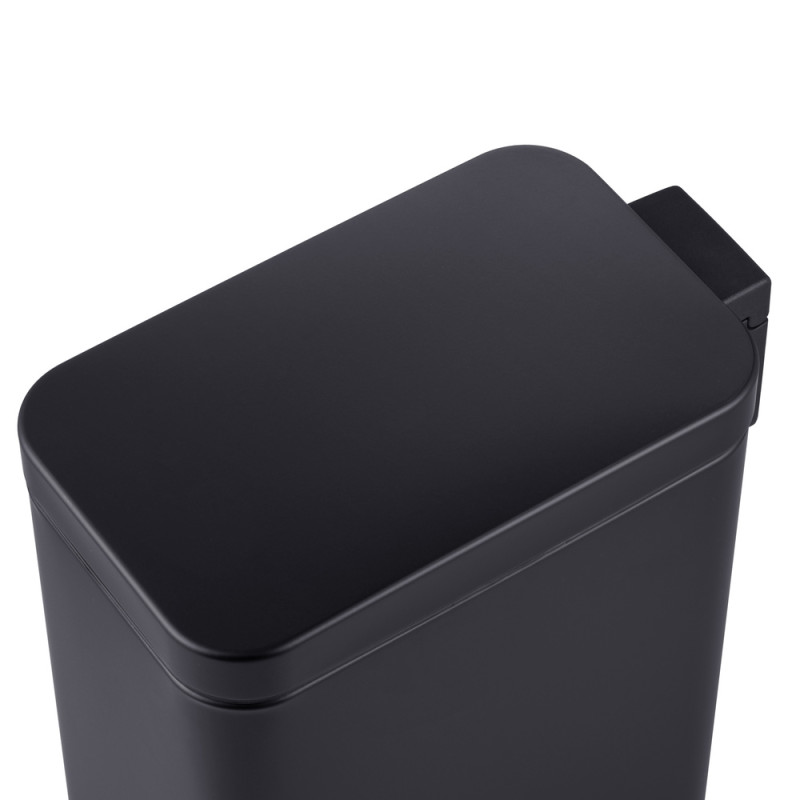 Мусорное ведро с плавным закрытием прямоугольное Mixxus Premium Quadro-TC0105 Black 5 л цвет черный
