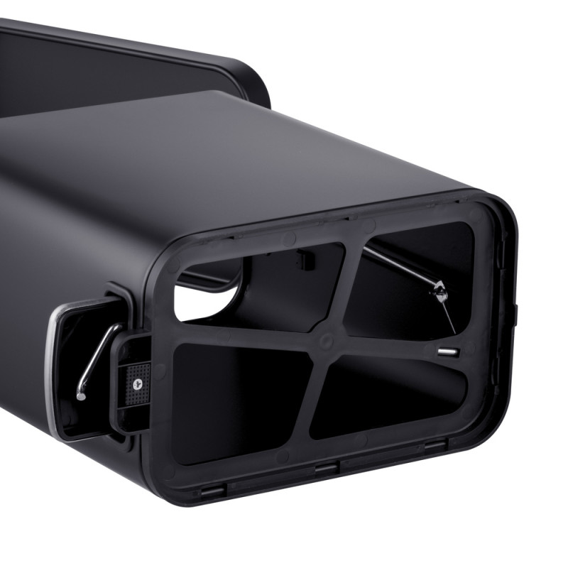 Мусорное ведро с плавным закрытием прямоугольное Mixxus Premium Quadro-TC0105 Black 5 л цвет черный