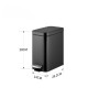 Мусорное ведро с плавным закрытием прямоугольное Mixxus Premium Quadro-TC0105 Black 5 л цвет черный