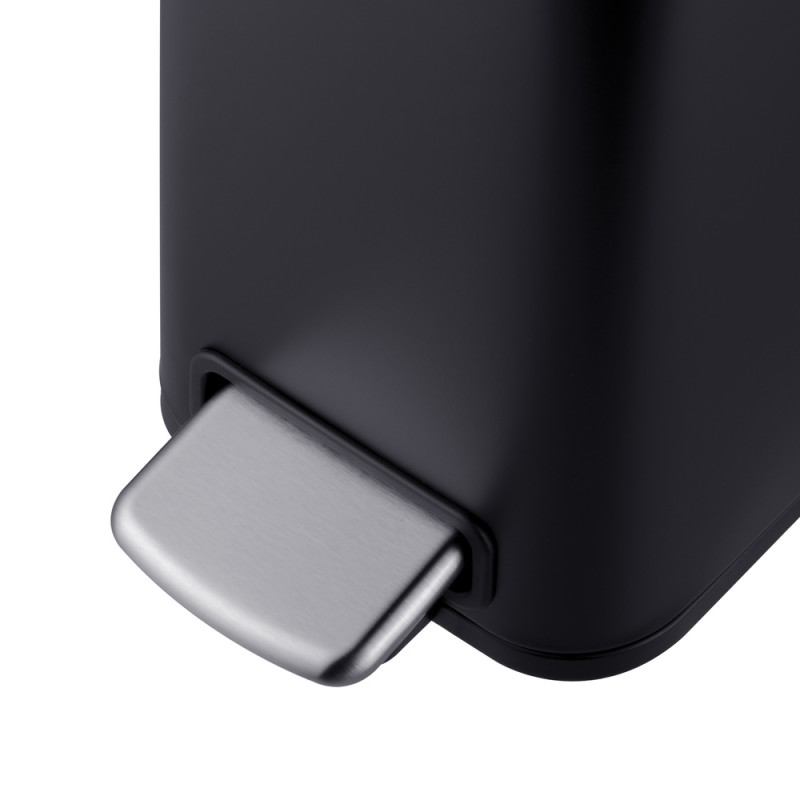 Мусорное ведро с плавным закрытием прямоугольное Mixxus Premium Quadro-TC0105 Black 5 л цвет черный