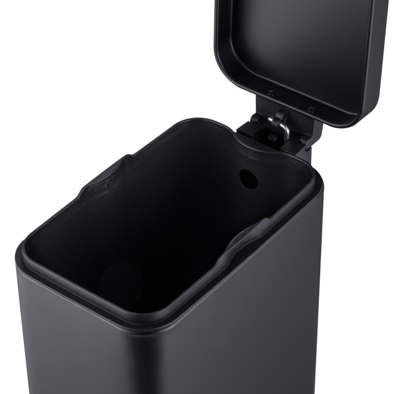 Мусорное ведро с плавным закрытием прямоугольное Mixxus Premium Quadro-TC0105 Black 5 л цвет черный