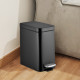 Мусорное ведро с плавным закрытием прямоугольное Mixxus Premium Quadro-TC0105 Black 5 л цвет черный