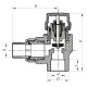 Кран термостатический угловой PPR 20x1/2 Koer K0149.PRO