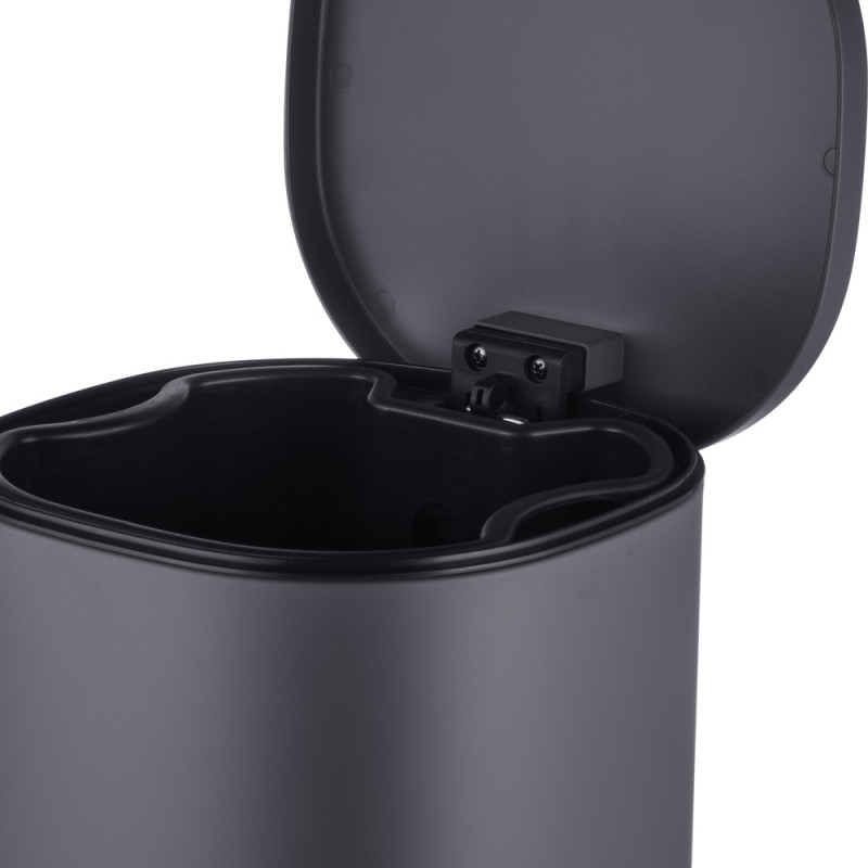 Мусорное ведро с плавным закрытием овальное Mixxus Premium Olivary-TC0105 Graphite 5 л цвет графит