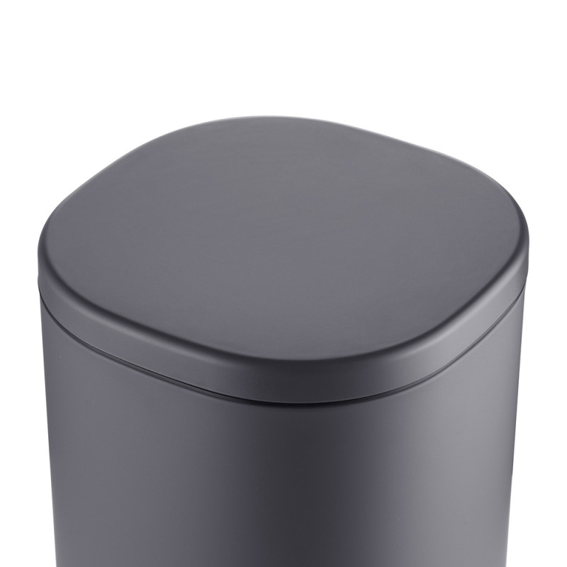 Мусорное ведро с плавным закрытием овальное Mixxus Premium Olivary-TC0105 Graphite 5 л цвет графит