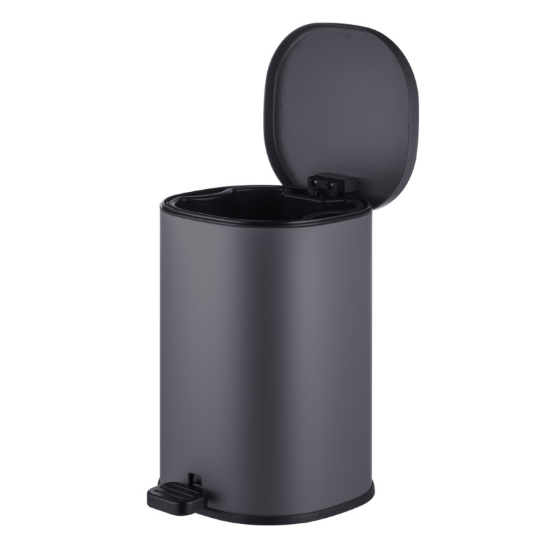 Мусорное ведро с плавным закрытием овальное Mixxus Premium Olivary-TC0105 Graphite 5 л цвет графит