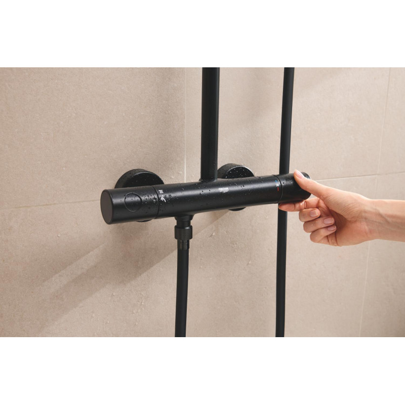 Душевая система с термостатом для настенного монтажа Grohe Tempesta System 250 Cube