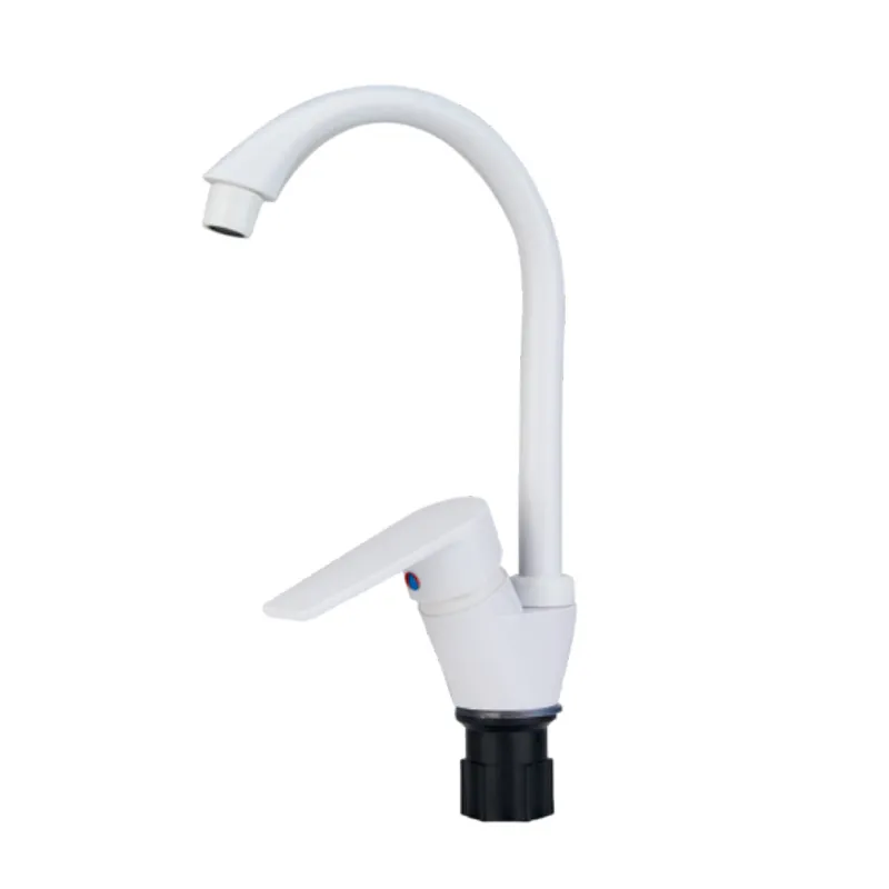 Смеситель для кухни Plamix Oscar-011 White (с подводом)