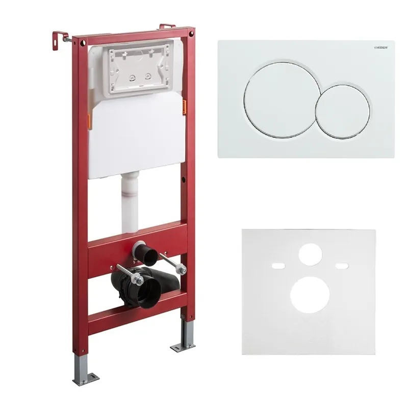 Комплект установочный для унитаза Koer KT-0501-03 (с пан. смыва KT-0601-03 Белая + звукоиз.)  (KR51