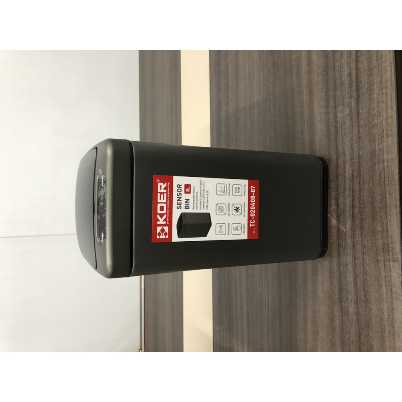 Мусорное ведро сенсорное прямоугольное Koer TC-020408-07 8 л цвет графит