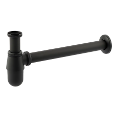 Сифон для раковины Mixxus SIPHON-01 BLACK без выпуска (под донный клапан) без ревизии (Цвет черный)
