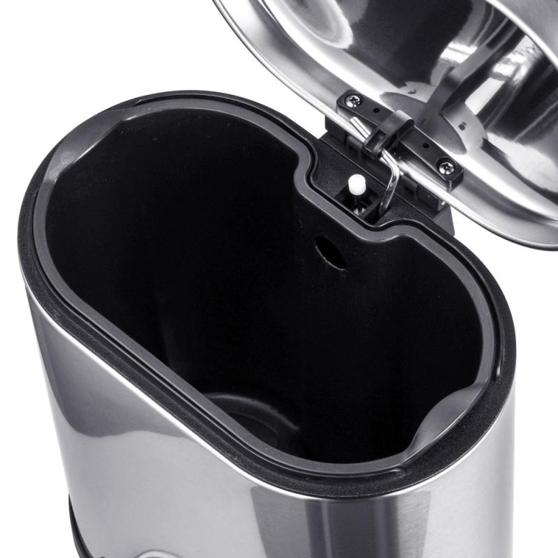 Мусорное ведро с плавным закрытием овальное Mixxus Premium Topper-TC0205 SS Color 5л цвет нержавейк