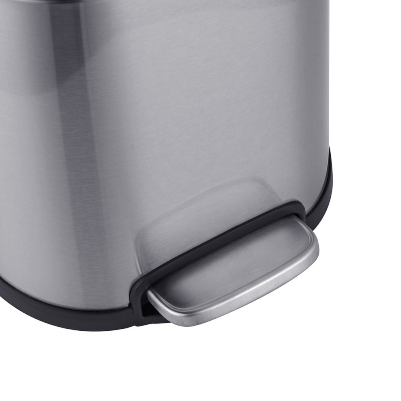 Мусорное ведро с плавным закрытием овальное Mixxus Premium Topper-TC0205 SS Color 5л цвет нержавейк