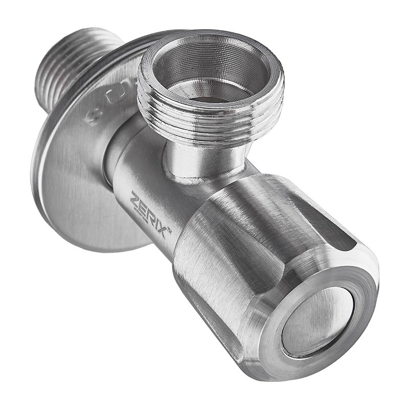 Кран для подключ. сантехприборов Zerix VAL-05-1/2x3/4 с нерж. ст.SUS304