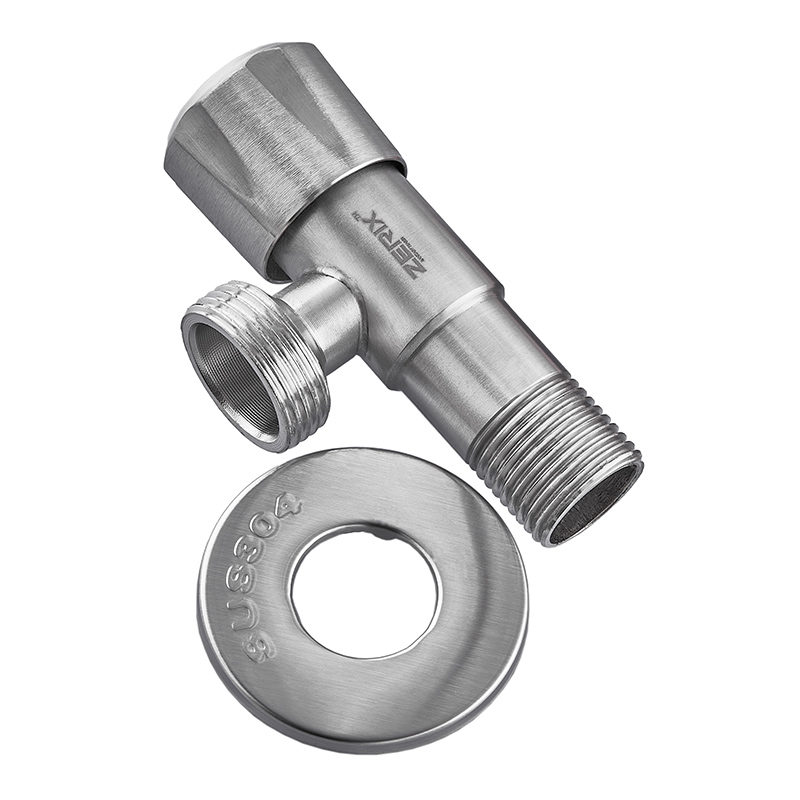 Кран для подключ. сантехприборов Zerix VAL-05-1/2x3/4 с нерж. ст.SUS304