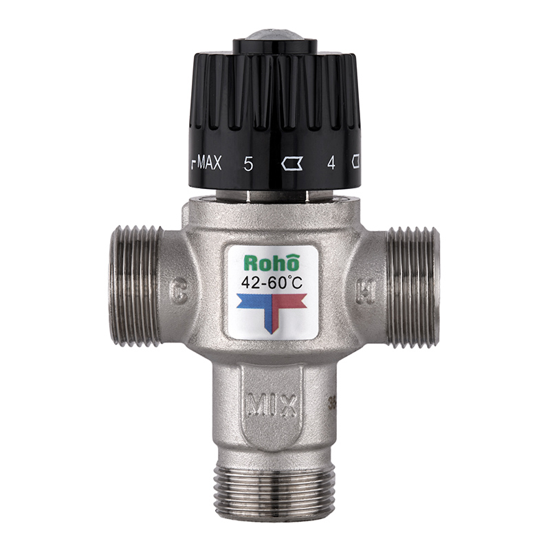 Клапан смесительный Roho R1208-075 - 3/4" ЗР термостатический (42-60*C)