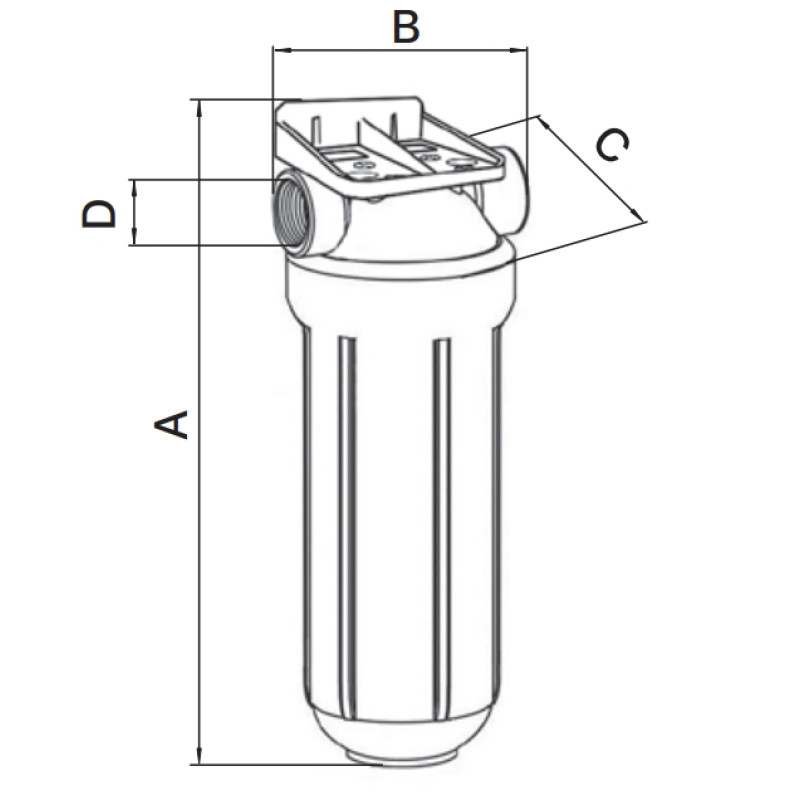 Колба фильтра для холодной воды Europroduct EPV-20-1/2 (8 атм. 1/2")
