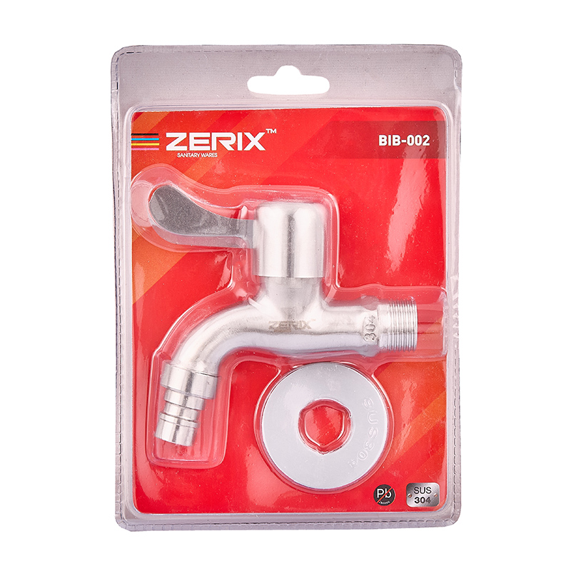 Кран для холодной воды Zerix BIB-002 1/2 (нерж. сталь)