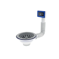 Выпуск резьбовой Zerix KS-01 3 1/2" с гибким прямоугольным переливом