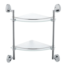 Полиця скляна кутова 2-ярусна Zerix LR3307-2