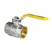 Кран шаровой KOER KR.214.G - 3/4" FF ГГВ YELLOW, ручка "рычаг" желтая