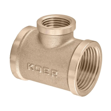 Тройник редукционный Koer KF.T100610F.WN - 1"х1/2"х1" FFF без никеля