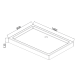 Душовий піддон з сифоном Mixxus HARD ST01-100x80x13 діаметр зливу 52 мм