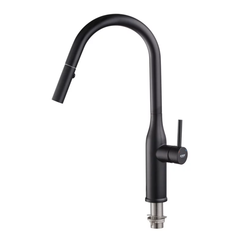 Кухонный смеситель с выдвижным изливом KOER KI-70004-05 (нерж. сталь)