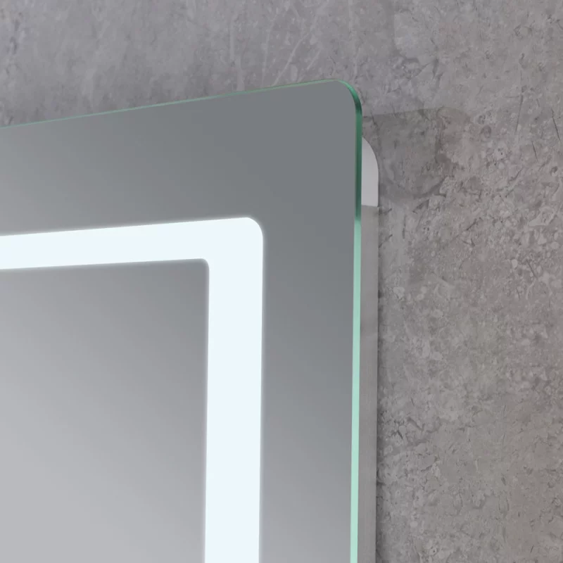 Зеркало Mixxus STYLE MR03-90x70 с Led Touch, Anti-fog, димером, регулятором яркости, часами (MI6007