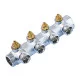 Коллектор вентильный с адаптером Koer KR.1127-4 - 1"x4 - 3/4 Ways (евроконус-плоскость)