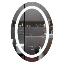 Зеркало Mixxus PLAIN MV02-50x70 с Led Touch, Anti-fog, димером, регулятором яркости, часами (MI6010