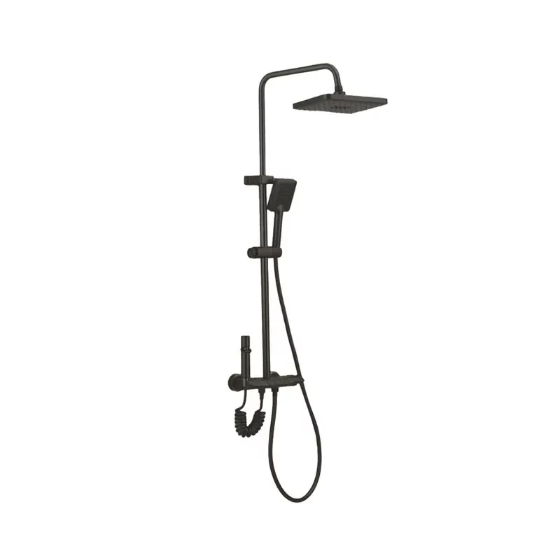 Душевая колонна Armata BCS-009-J Black со смесителем с кнопочным переключателем, 4 режима