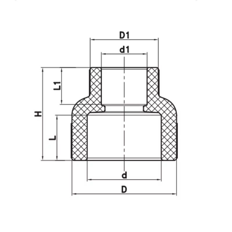Муфта редукционная ВВ 90x63 PPR Koer K0213.PRO