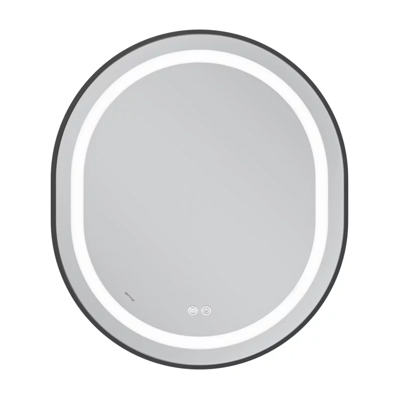 Зеркало Mixxus Premium ELLIPSE MV05-80x70-Reverse BLACK с Led Touch, Anti-fog, димером (3-6,5kK) (M