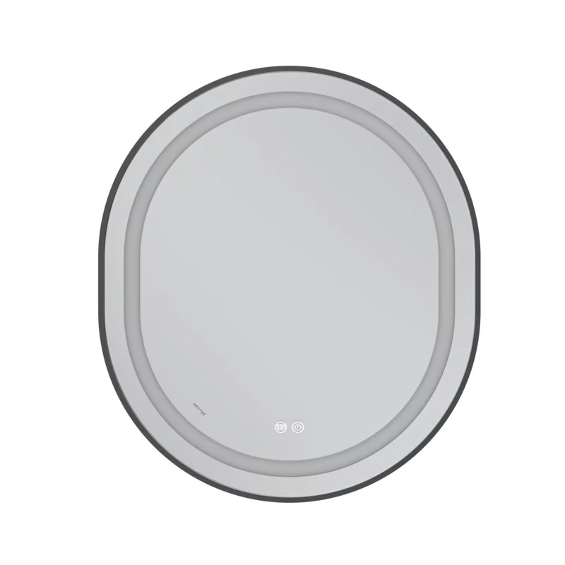 Зеркало Mixxus Premium ELLIPSE MV05-80x70-Reverse BLACK с Led Touch, Anti-fog, димером (3-6,5kK) (M
