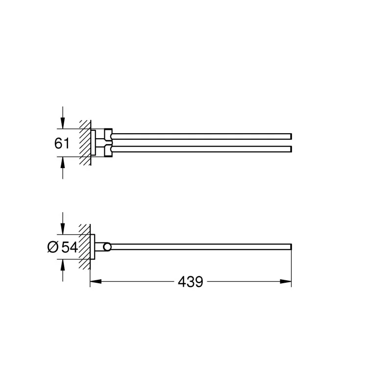 Двойной держатель для полотенец Grohe Essentials New