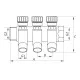 Коллектор вентильный с фитингом Koer KR.1123-4 3/4”x4 ways