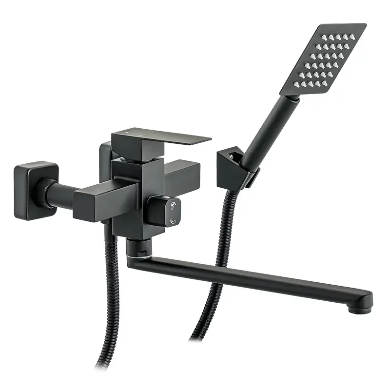 Смеситель для ванны Mixxus KUB-006 черный (из нерж. стали)