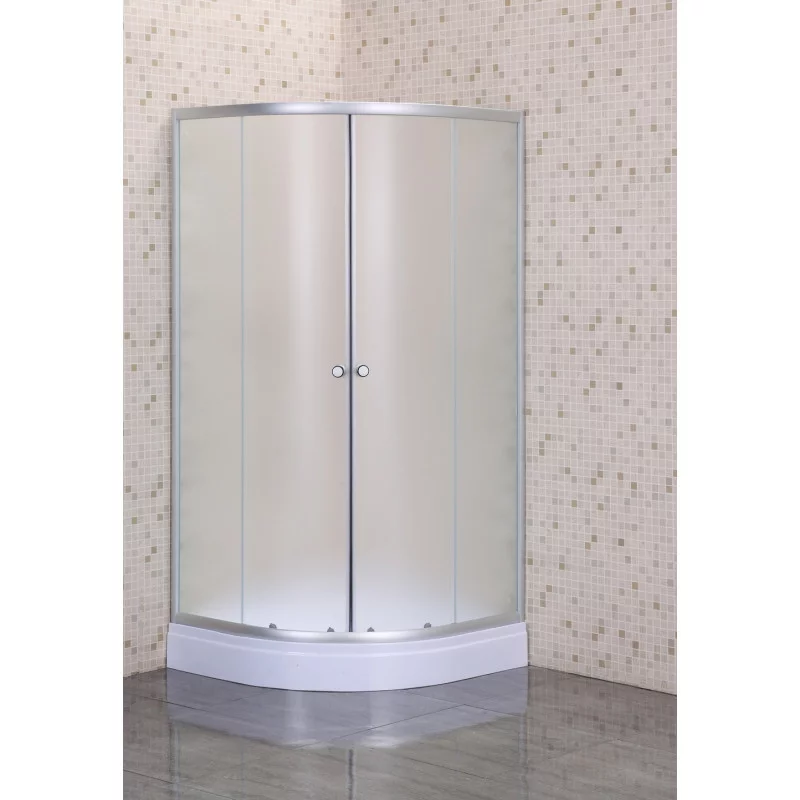 Душевая кабина с низким поддоном Mixxus PLAIN SCT02-100x100x195-FB SATIN матовое стекло 4мм (MI6897