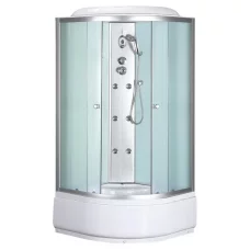 Бокс душевой с гидромассажем Mixxus STRONG SBH01-90x90x215-FB SATIN с высоким поддоном