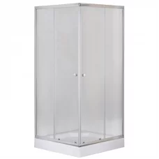 Душевая кабина с низким поддоном Mixxus CUBIC SCT01-100x100x195-FB CHROME матовое стекло 4мм (MI690