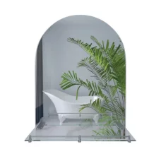 Зеркало настенное Zerix LAGUNA MRZ03-50x70x11 прямоугольное с дугообразным верхом и полкой