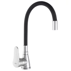 Смеситель для кухни Zerix SOP7 146 с черным гибким изливом