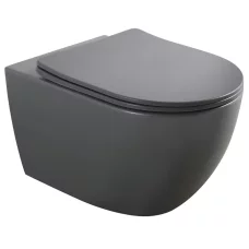 Унитаз подвесной Mixxus Premium ELLIPSE-0309-T1 GRAY 530x360x350mm система смыва TORNADO 1.0 (MP665