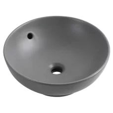 Раковина накладная Mixxus Premium TOPPER-0201 GRAY 410x410x165mm с переливом