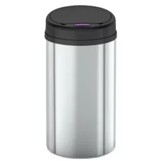 Мусорное ведро сенсорное круглое Mixxus Premium Ellipse-TC0109 Chrome-Black 9л (хром-черное) (MI708