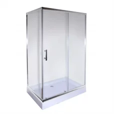 Душевая кабина с низким поддоном Mixxus HARD SCT01-120x80x198-TR CHROME прозрачное стекло 5мм (MI69
