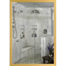 Зеркало настенное Zerix FONTE MRZ09-70x85-Reverse GOLD прямоугольное в золотой раме
